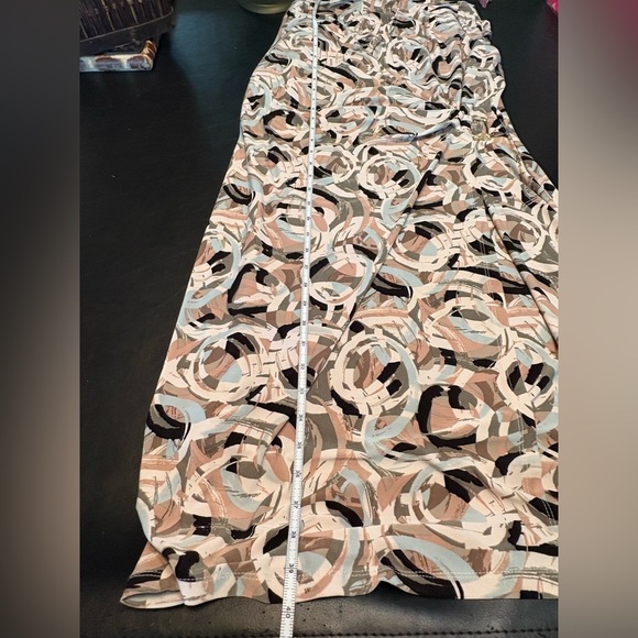 Kasper Dress Womens Large Blue Moc Wrap V-Neck Seaglass Gold Waist size XL - Picture 14 of 15